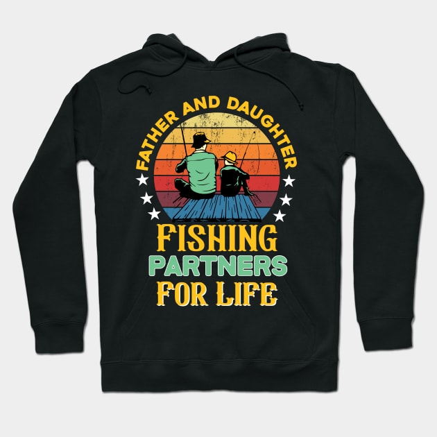 Father and Daughter: Fishing Partners for Life - Retro Hoodie by Syntax Wear